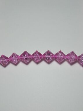 3/$15 10mm Glass Bicone Beads Translucent Grape 16" Strand 9129GB